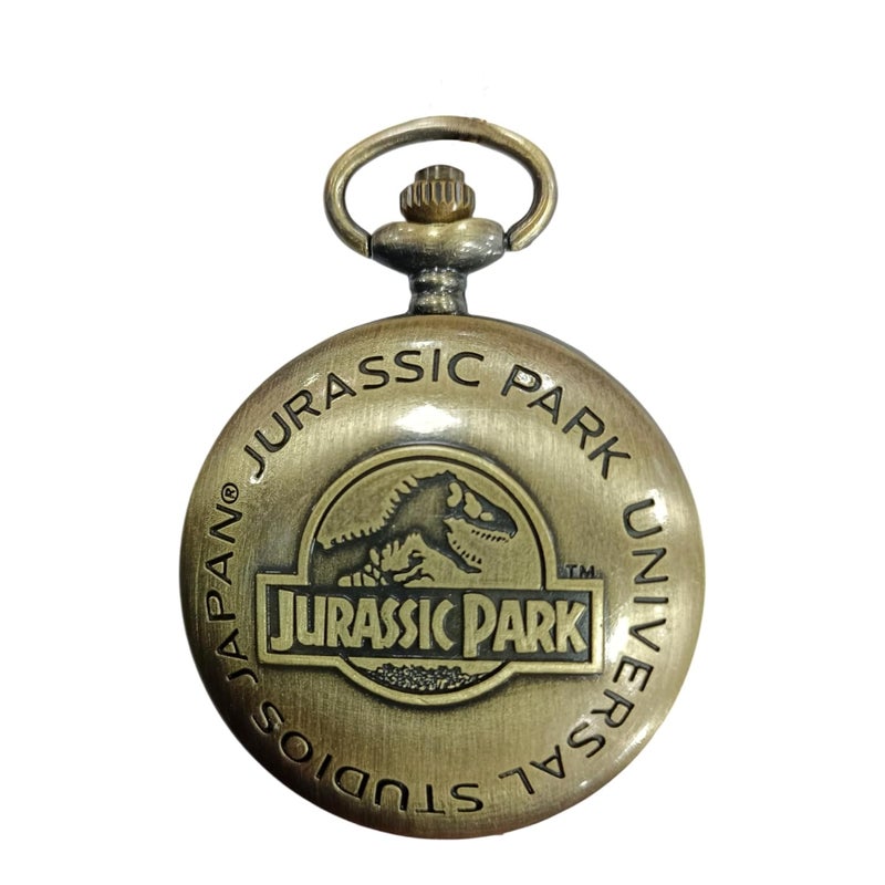 Tiny Tim Store Antique Bronze Pocket-Watch Vintage Theme Metallic Car Bike Home Key Chain & Key Rings Best Gift for Men & Women on Their Special Occassions (Dino Park) - Image 1