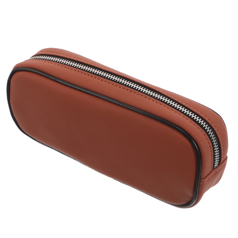 Car Console Organizer Bag: Pu Leather Vehicle Sundries Bag For Center Console Seat Back And Rear Seat - Easy Install Car Interior Accessories Keep Glasses Phone Key Within Reach Orange - Image 5