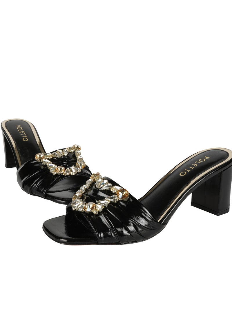 POLETTO Poletto Ladies High Block 4183181 C537 Black  - Image 2