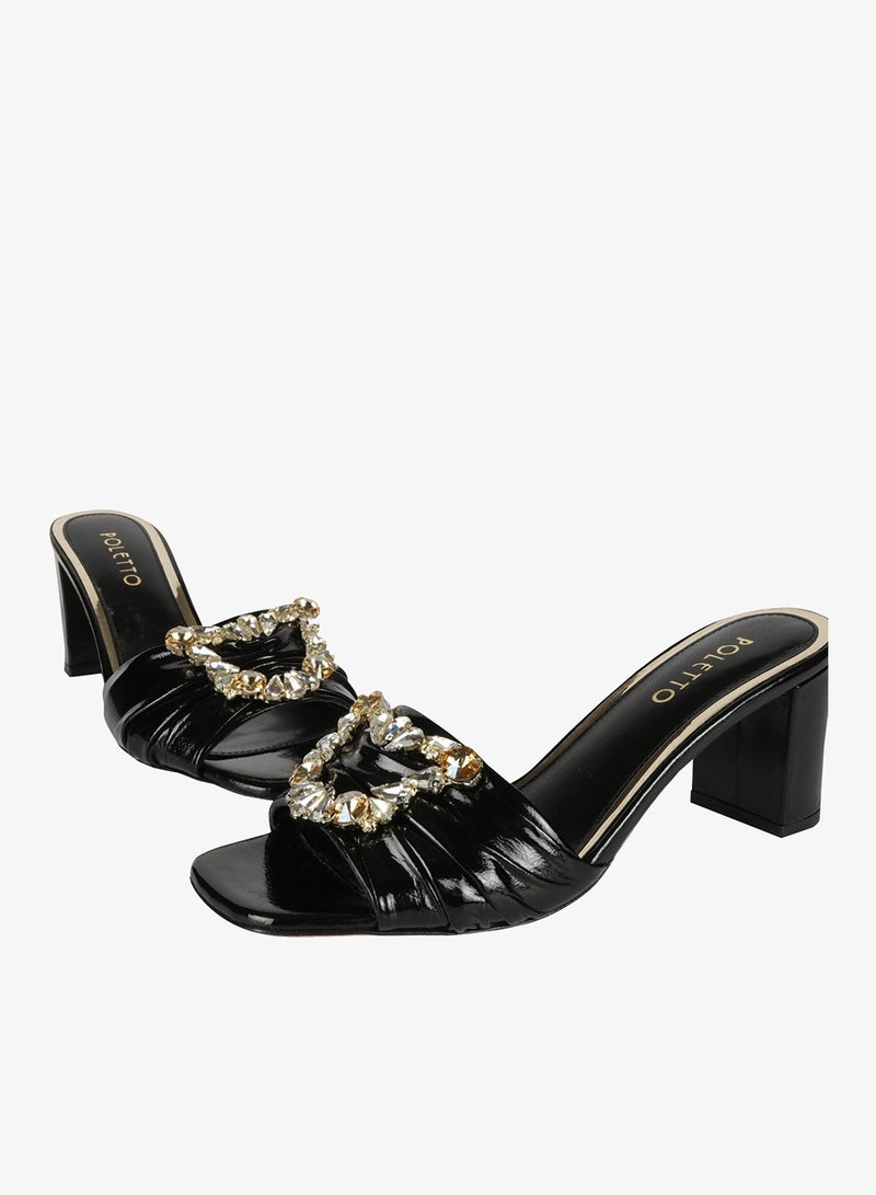 Poletto Ladies High Block 4183181 C537 Black - Image 2