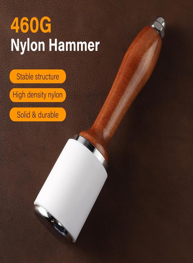 WUTA Leather Carving Hammer Professional Leather Mallet Leatherworking Maul Nylon Head Hammer for Handmade DIY Tools - Image 2