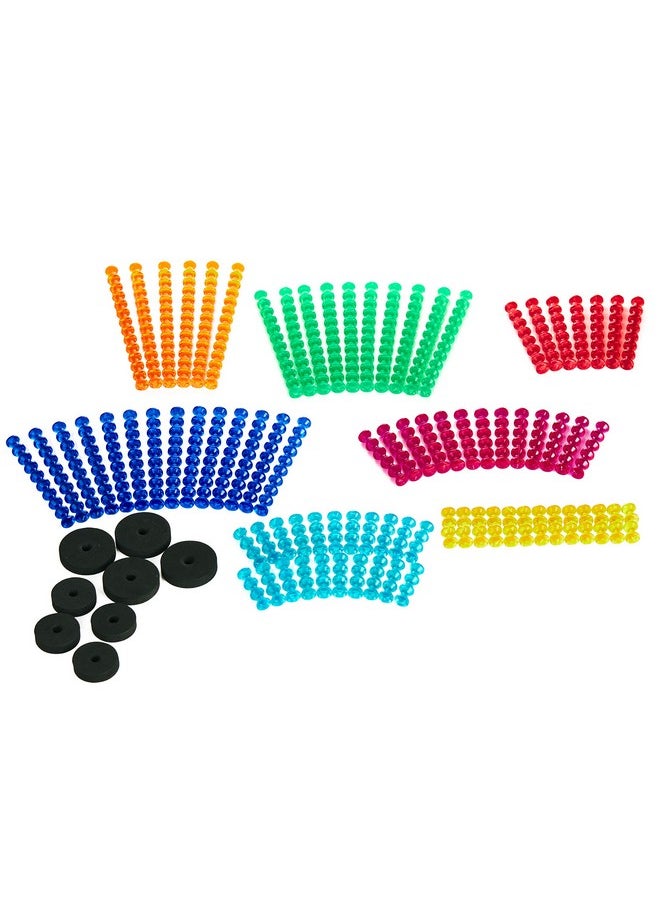 Popular Playthings POPULAR PLAYTHINGS Playstix Translucent Set Construction Toy Building Blocks 105 Piece Kit  - Image 2