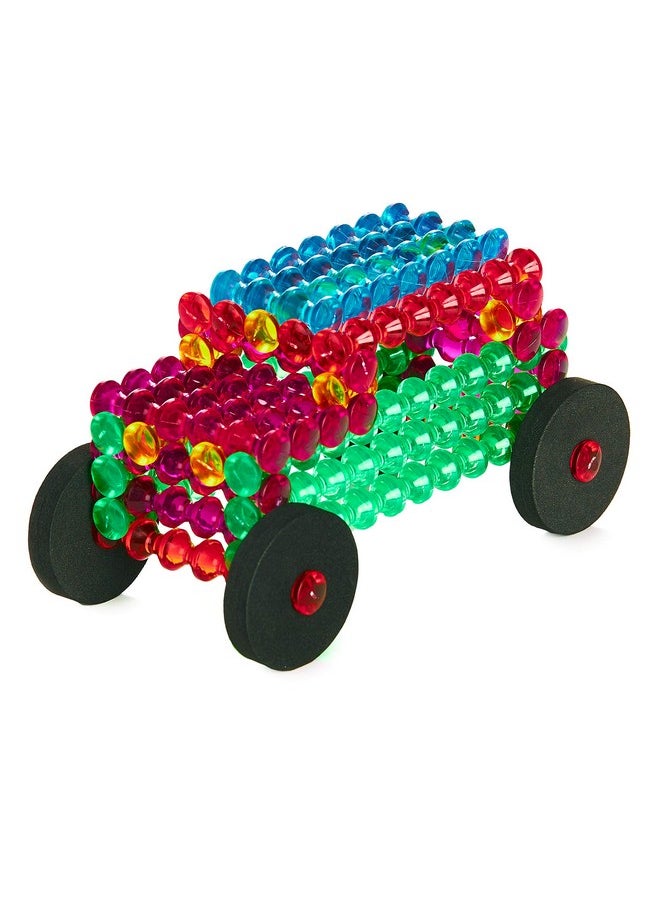 Popular Playthings POPULAR PLAYTHINGS Playstix Translucent Set Construction Toy Building Blocks 105 Piece Kit  - Image 5