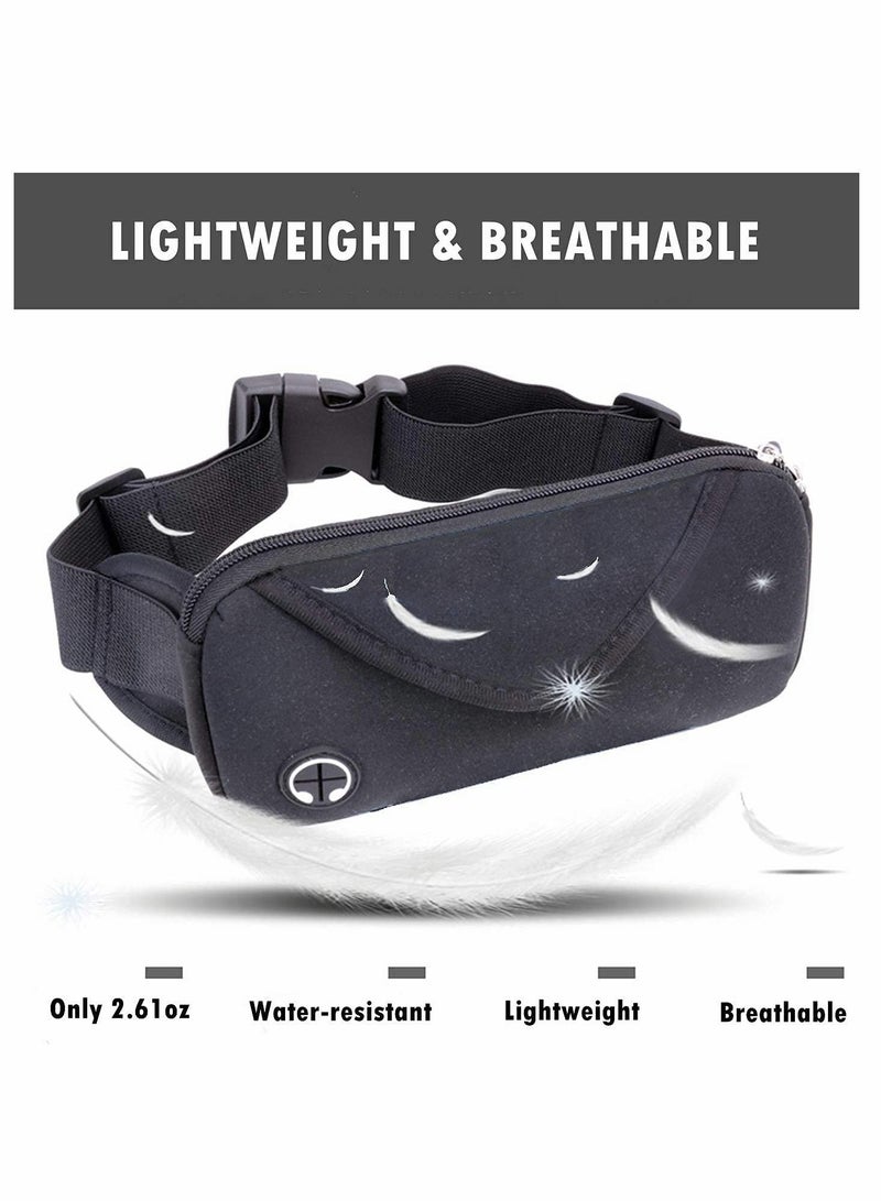 KASTWAVE Running Fanny Pack, Slim Waist Bag with Phone Holder for Men and Women, Suitable for Walking Hiking Workout Traveling Cycling, Fit for All Cell Phones, Black  - Image 2