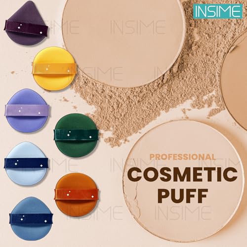 INSIME Powder puff for women make up sponge | Triangle Pizza Puff for makeup sponge face powder puff for women | Foundation sponge puff blender combo set - Image 2