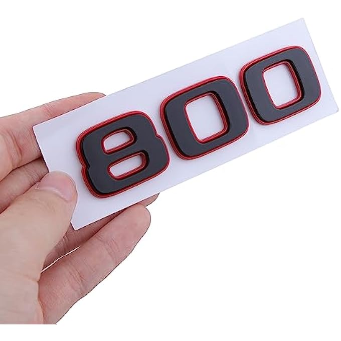 ريحني إزاحة الشعار 800 قياسي لجميع السيارات، شعار الملصق الخلفي أسود أحمر - Image 4