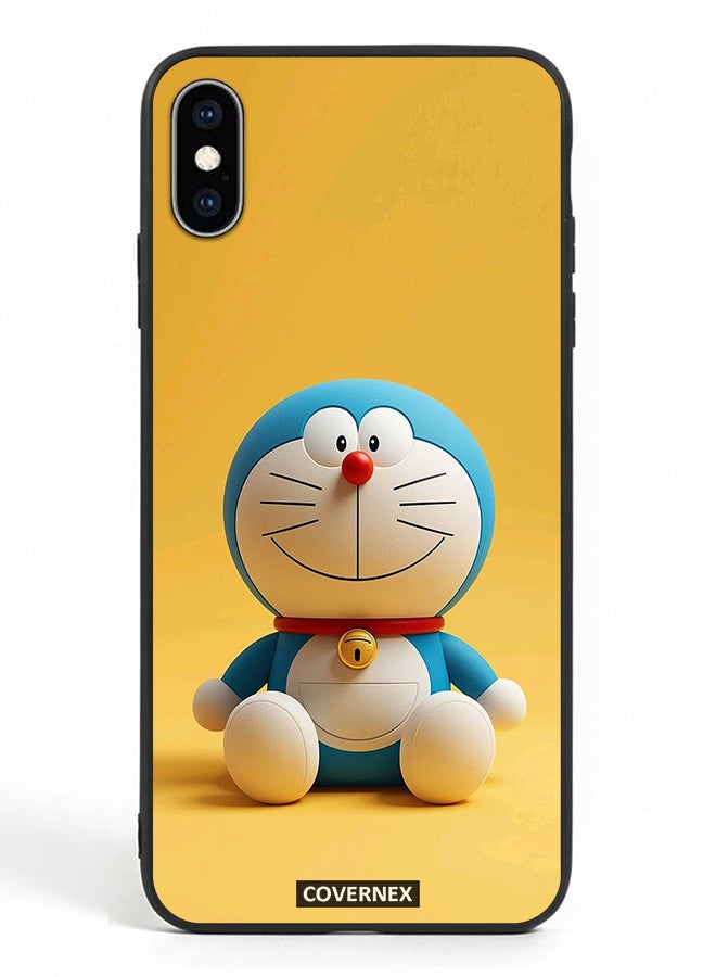 Covernex Apple iPhone Xs Protective Case Cover Printed Featuring Friendly Robot Classic Doraemon - Image 2