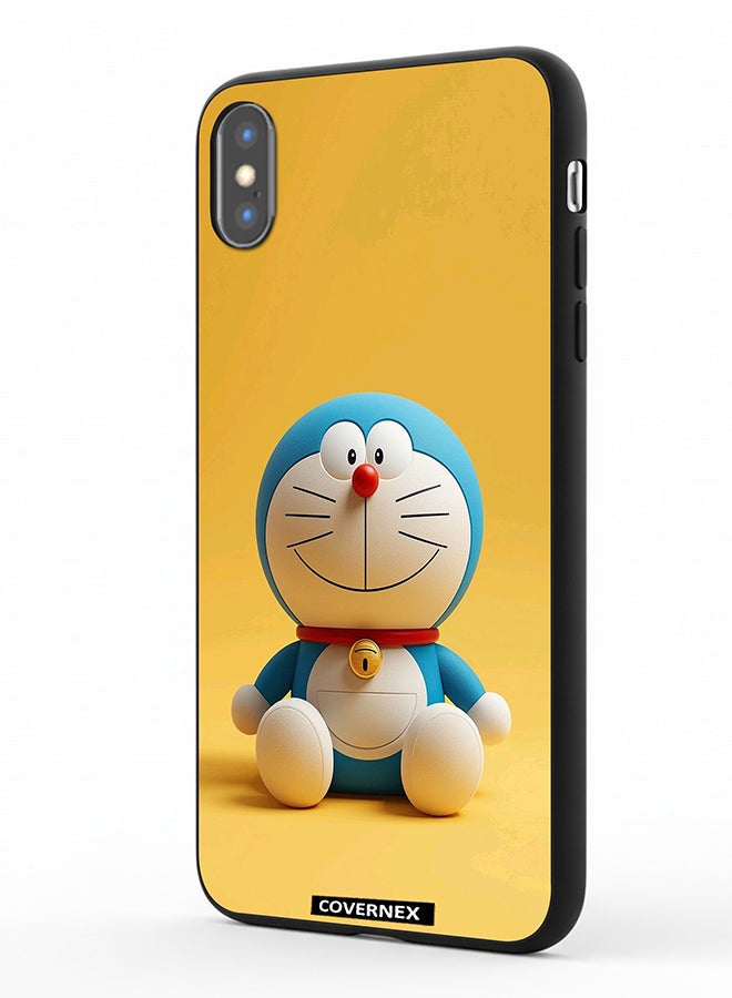 Covernex Apple iPhone Xs Protective Case Cover Printed Featuring Friendly Robot Classic Doraemon - Image 1