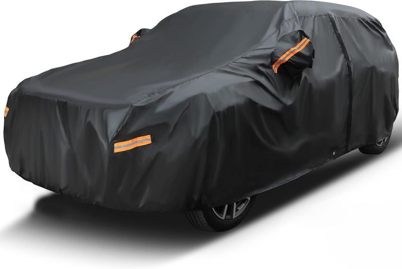 EzyShade غطاء سيارة SUV مقاوم للماء لجميع الأحوال الجوية EzyShade 10 طبقات - أسود، مقاس S6 - Image 1