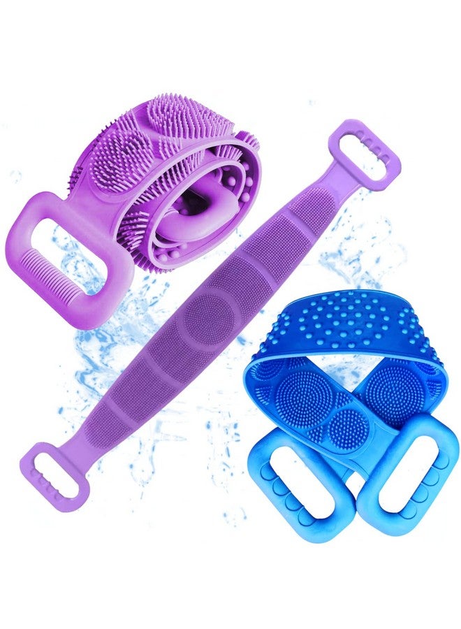 RENIAL® Silicone Back Scrubber Belt | Double Side Shower Exfoliating Belt Removes Bath Towel, Double Chopping Belt Scrubber Washer for Bath (Pack of 1) - Image 1