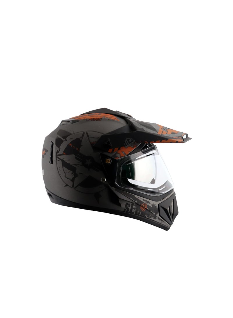 Vega Off Road D/V Secret Dull Anthracite Black Helmet-Medium - Image 3