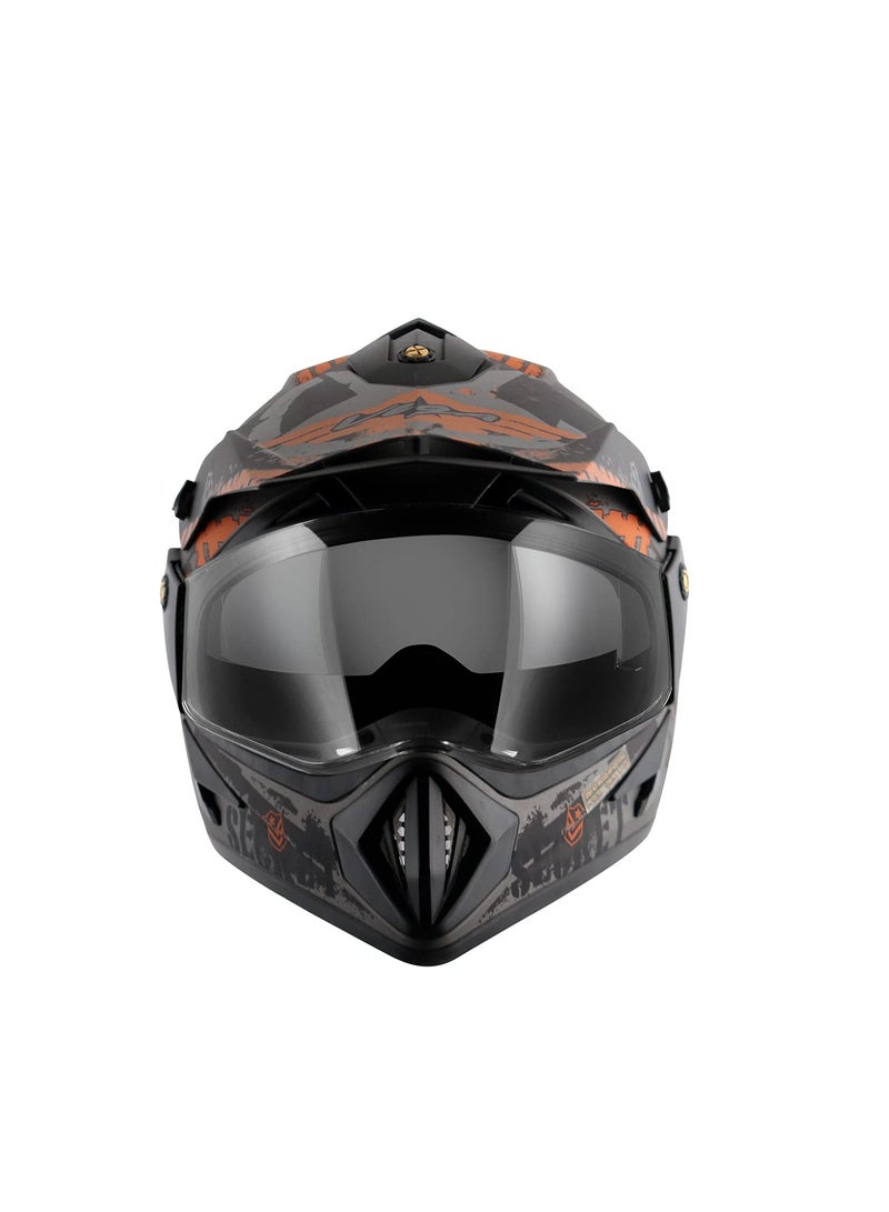 Vega Off Road D/V Secret Dull Anthracite Black Helmet-Medium - Image 1