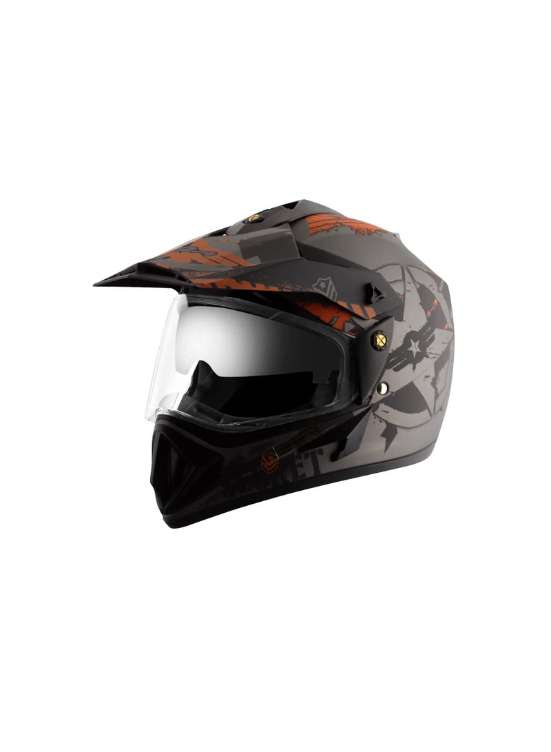 Vega Off Road D/V Secret Dull Anthracite Black Helmet-Medium - Image 2