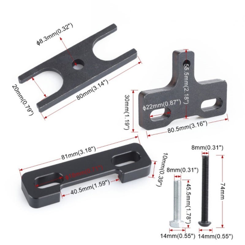 Valve Spring Compressor Tool Kit: Black 4.8 5.3 5.7 6.0 6.2L LS1 LS3 LS6 Engine Compatible - Efficient Valve Compression with M14 M18 Adapters for Gasoline Cars Trucks Boats ATVs Motorcycles - Image 5