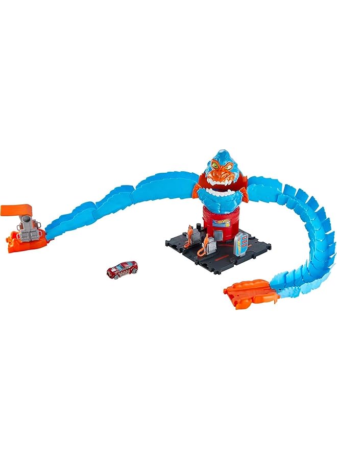 Hot Wheels City Wreck And Ride Gorilla Attack Playset With 1 Toy Car - Image 1