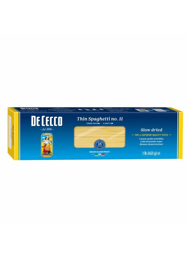 De Cecco Thin Spaghetti, Number 11, 16 oz - Pack of 5 - Image 1