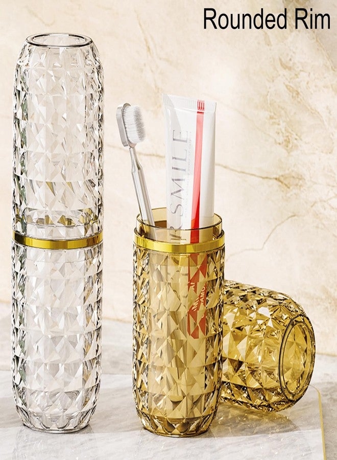 FQDGTFA Transparent Travel Toothbrush Case with Cover, Large Tooth Brush Holder with Mouthwash Cup, Portable Compact Oral Clean Tools Organizer for Bathroom Trip School - Image 4