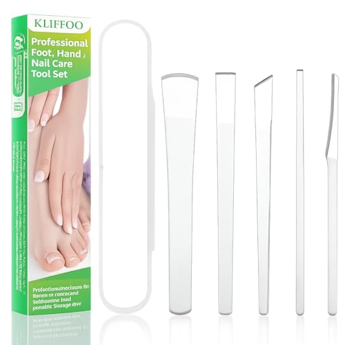 KLIFFOO Pedicure Knife For Feet 5 Pcs Dead Skin Corn Foot Callus Remover Kit Foot Care Nail Knives for Ingrown Toenail File and Lifters, Foot Repair Tools Sharp Blades Dead Skin Remover Foot Scraper - Image 1