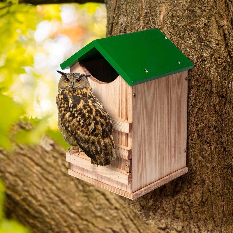humberboat Owl House Owl Box with Bird Stand Design (House) - Image 3