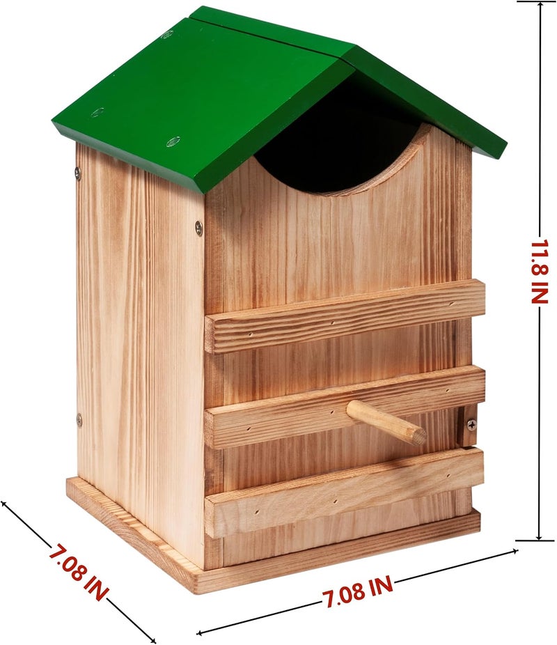 humberboat Owl House Owl Box with Bird Stand Design (House) - Image 5