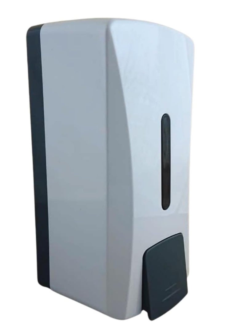 ABS Wall-mounted liquid soap and sanitizer dispenser made of ABS plastic for hand washing in the bathroom and kitchen (white, model A4, capacity 1000 ml) - Image 1
