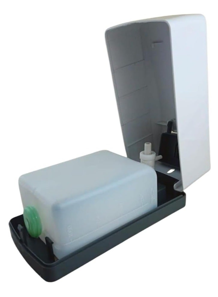 ABS Wall-mounted liquid soap and sanitizer dispenser made of ABS plastic for hand washing in the bathroom and kitchen (white, model A4, capacity 1000 ml) - Image 3