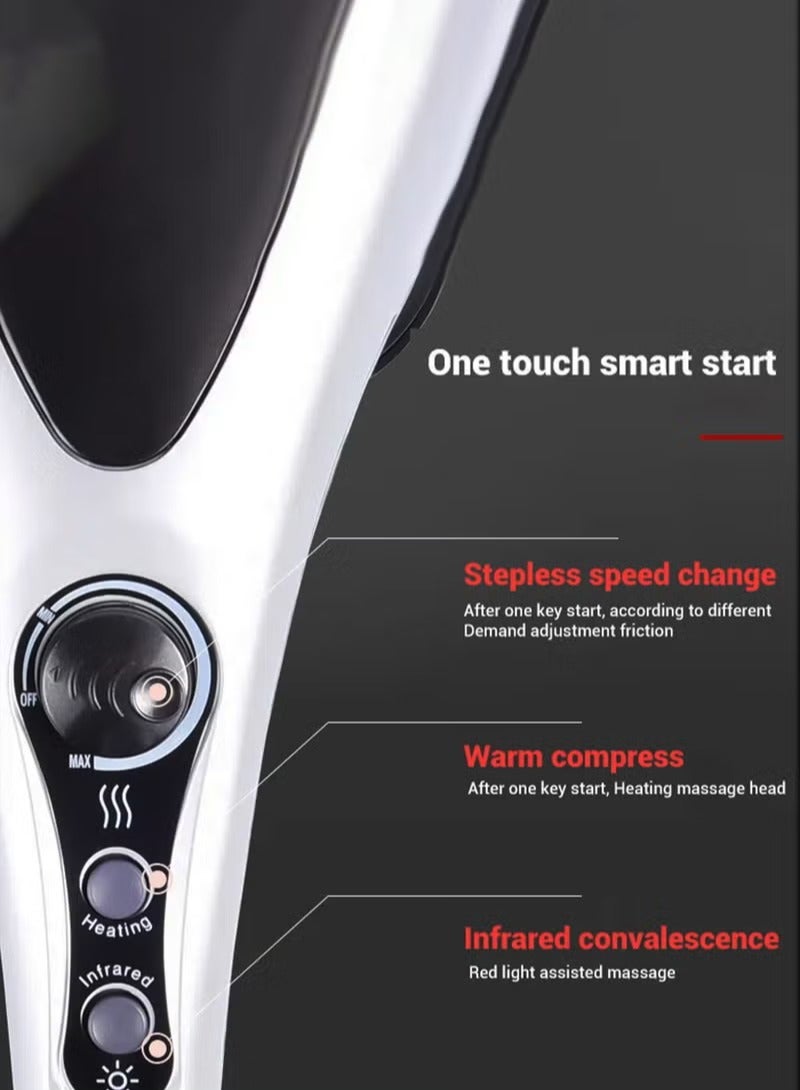 Advanced Electric Back, Shoulder, and Neck Massager – Full Body Massage for Muscle Pain, Muscle Tension, and Stress Relief – Equipped with 4 Interchangeable Massage Heads for a Comfortable and Effective Experience – Portable Electric Device Easy to Use at Home, Office, or While Traveling – Suitable for Men and Women – Improves Blood Circulation and Provides Complete Relaxation After Sports and Work – Back & Body Electric Massager Deep Tissue Full Body Massage Device - Image 4