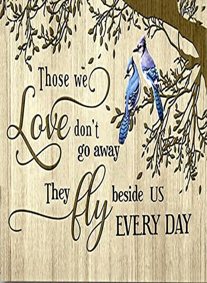 Licpact Metal Signs Plaques Wall Decor Hanging Art Blue Jay Love Posters Prints Art Sculpture Decorative for Home Bedroom 8 X 12 Inches - Image 1