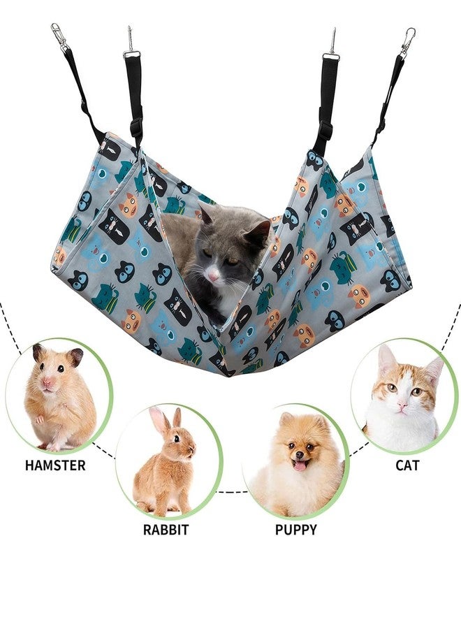 MOSSTYUS Cat Dog Hammock Pet Bed Strap Mounted Hanging Pad for Rabbits Hamsters Small Animals,Kittens A#,M - Image 3