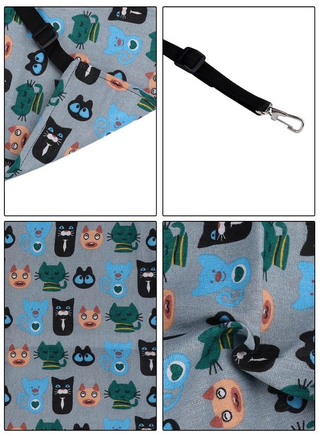 MOSSTYUS Cat Dog Hammock Pet Bed Strap Mounted Hanging Pad for Rabbits Hamsters Small Animals,Kittens A#,M - Image 4