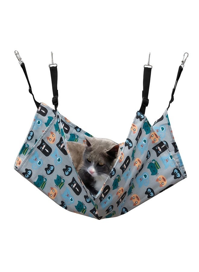 MOSSTYUS Cat Dog Hammock Pet Bed Strap Mounted Hanging Pad for Rabbits Hamsters Small Animals,Kittens A#,M - Image 1