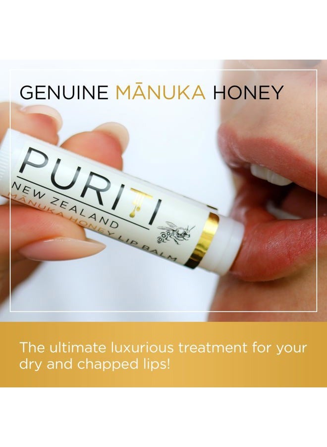 Puriti Manuka Honey Lip Balm – 3pack Soothing & Moisturizing, Enriched with Almond, Jojoba, Macadamia Oils, Cocoa Butter, Hydrating for Dry & Chapped Lips, 100% Genuine New Zealand Manuka Honey - Image 2
