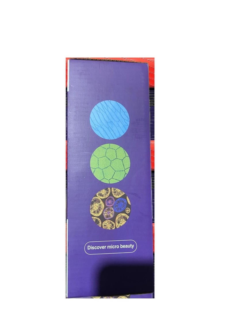 Monocular Biological Microscope for Kids Beginners with Adjustable Focus 100x1200x ABS Plastic Battery Operated (Batteries Not Included) 11.5x7.5x23cm - Image 4