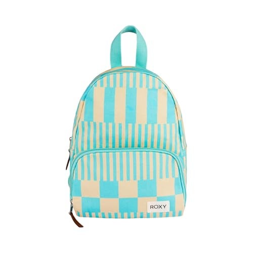 Roxy Women Always Core Mini Backpack, Big Brella Check Turquoise, One Size - Image 1