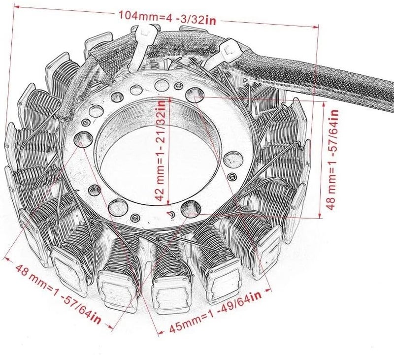 Wivplex Generator Stator Coil for SRX700 and Viper 700 - Image 2