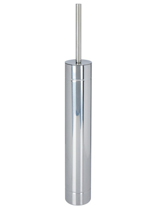 Bath Bliss Toilet Brush with Weighted Base | Slender Design | 360 Degree Brush | Bathroom Cleaning | Chrome - Image 1