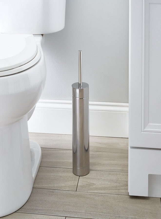 Bath Bliss Toilet Brush with Weighted Base | Slender Design | 360 Degree Brush | Bathroom Cleaning | Chrome - Image 5