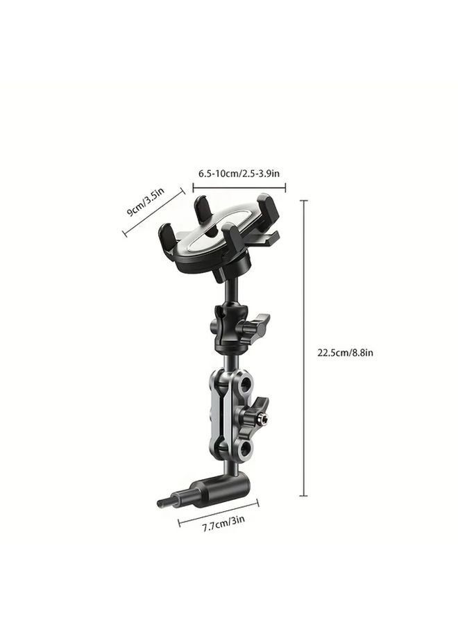 Column Handle Fixed Car Phone Mount Adjustable Black ABS Waterproof For Most Vehicles - Image 2
