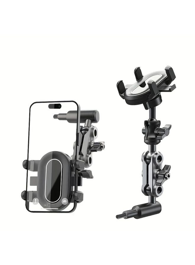 Column Handle Fixed Car Phone Mount Adjustable Black ABS Waterproof For Most Vehicles - Image 1