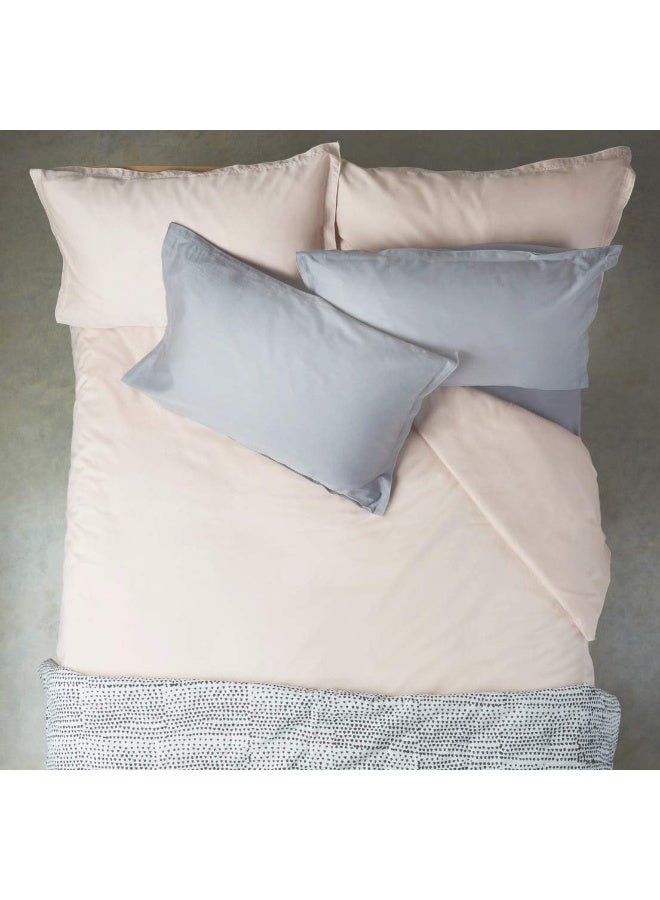 Eikei Solid Color Egyptian Cotton Duvet Cover Luxury Bedding Set High Thread Count Long Staple Sateen Weave Silky Soft Breathable Pima Quality Bed Linen (Fog Blue, Queen) - Image 4