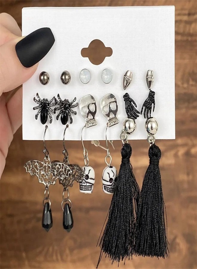 SALTY Anti Tarnish Set of 9 Coven's Secret Drop And Studs Earrings Set for Women | Stylish Fashion Jewellery | Accessories for Girls | Minimal Jewelry | Marriage, Birthday | Gift for Valentine Day - Image 2