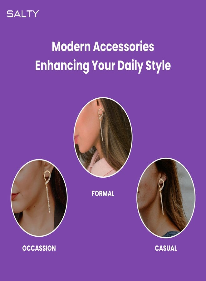 SALTY Anti Tarnish Set of 9 Coven's Secret Drop And Studs Earrings Set for Women | Stylish Fashion Jewellery | Accessories for Girls | Minimal Jewelry | Marriage, Birthday | Gift for Valentine Day - Image 3