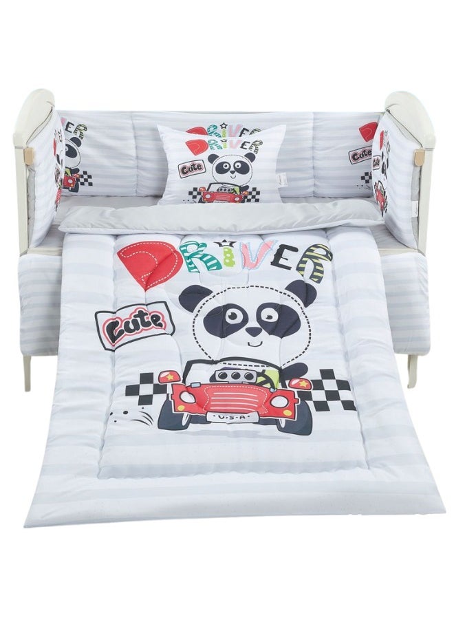 SMART HOME A set of children's bed bedding, a mattress set, a set consisting of a children's quilt, size 90X145 cm, a rubber sheet, 110X160 cm , Pillow 34x45cm , matrees 33x130 cm  - Image 3