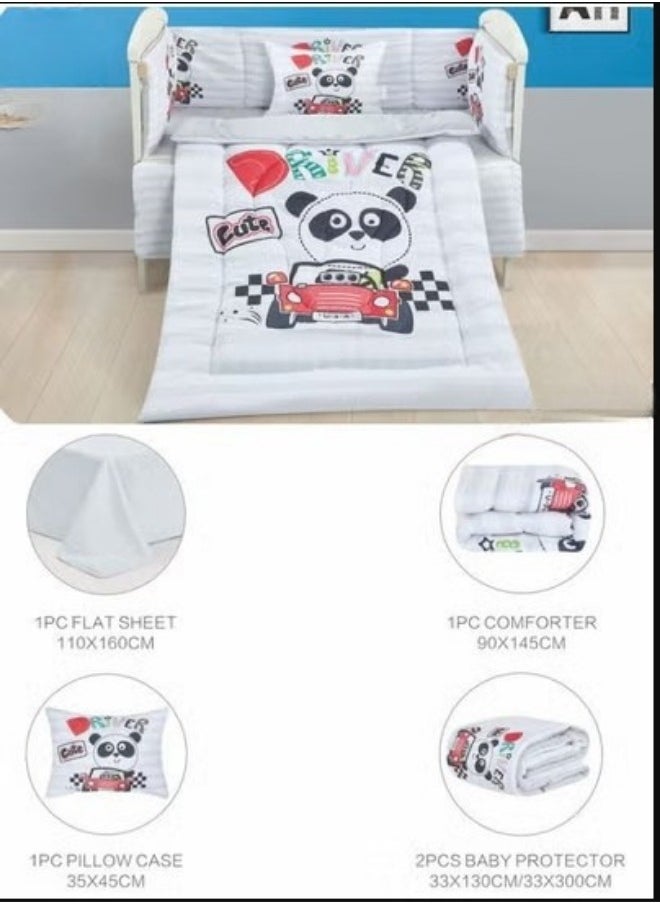 SMART HOME A set of children's bed bedding, a mattress set, a set consisting of a children's quilt, size 90X145 cm, a rubber sheet, 110X160 cm , Pillow 34x45cm , matrees 33x130 cm  - Image 1