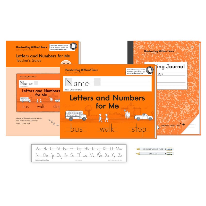 Handwriting Without Tears Kindergarten Printing Bundle Age 3 PreK Handwriting Without Tears Student Teacher Workbooks School Home Language Arts Tutoring Tiny Pencils Included