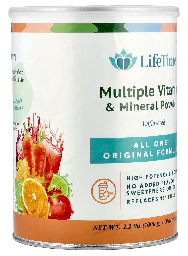 ALL ONE Nutritech Original Formula Multiple Vitamin & Mineral Powder Unflavored 2.2 lbs (1000 g) - Image 2