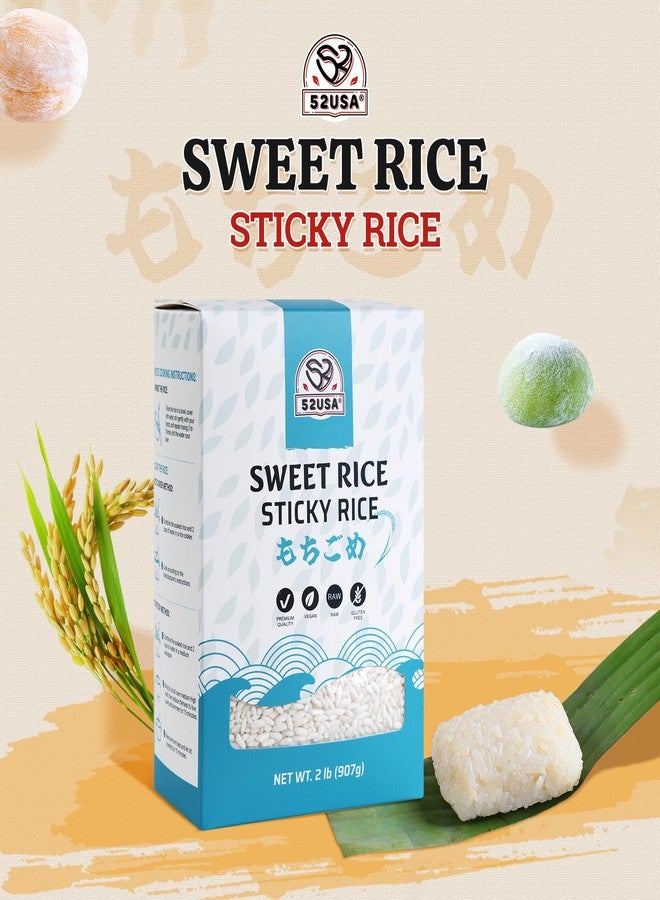 52USA Sweet Sticky Rice 2 Pound (32 Ounce), Premium Glutinous Rice 907g (Pack of 1), Gluten-Free, Vegan, All Natural, White Rice, Rich in Fibers and Minerals - Image 3