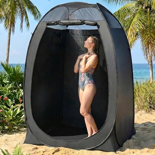 Alvantor® Shower Tent Pop Up Changing Room Outdoor Shower Enclosure Pop Up Privacy Tent Toilet Shelter Camping Dressing Room Portable Teflon Coating Fabric 4’x4’x7' Patent Pending - Image 1
