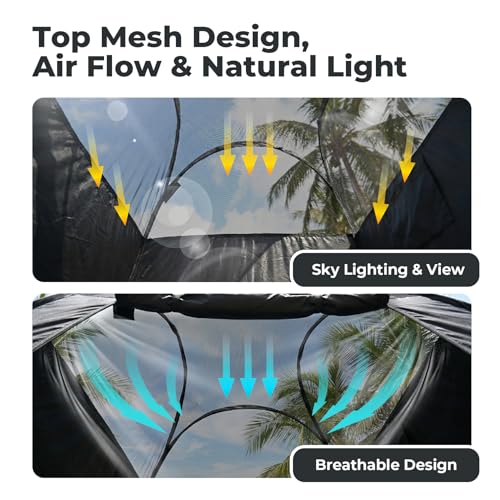 Alvantor® Shower Tent Pop Up Changing Room Outdoor Shower Enclosure Pop Up Privacy Tent Toilet Shelter Camping Dressing Room Portable Teflon Coating Fabric 4’x4’x7' Patent Pending - Image 4