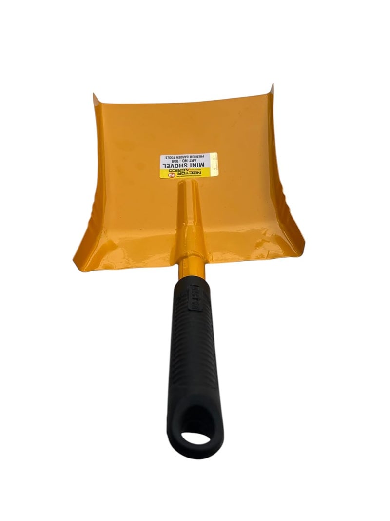 MEC Heavy Duty Metal Dust Pan with Rubber Grip Long Handle Export Quality High Carbon Steel Dustpan for Indoor Outdoor Sweeping Tool Suitable for Cleaning Garden Lawn HouseholdOffice Use - Image 3